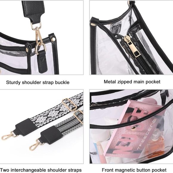 Clear Purse,Clear Bag For Stadium Events,Stadium Approved Crossbody Bag Purses f - Picture 4 of 7